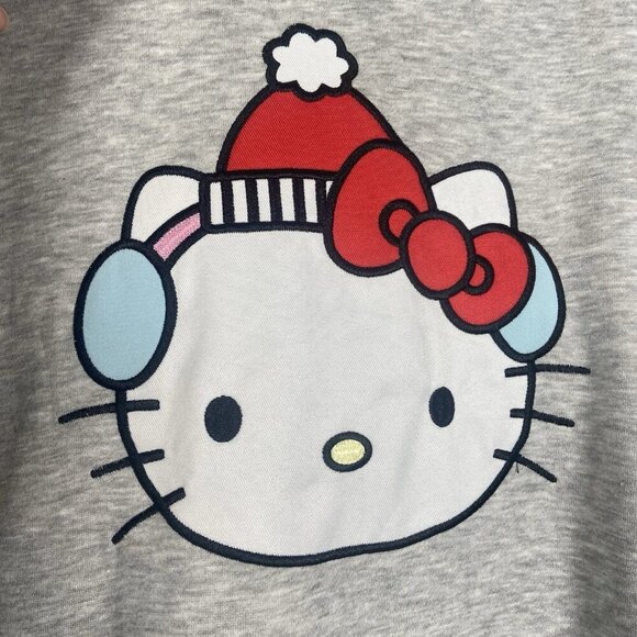 AEROPOSTALE HELLO KITTY CAMPING FRIENDS CREW SWEATSHIRT SIZE XL HOODIE GRAY COZY - Picture 4 of 15